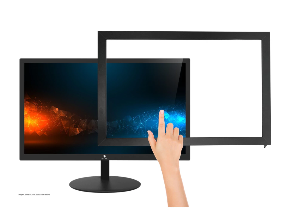 Tela Moldura Touch Screen Infravermelho 19″ 16:9 10 Toques Box
