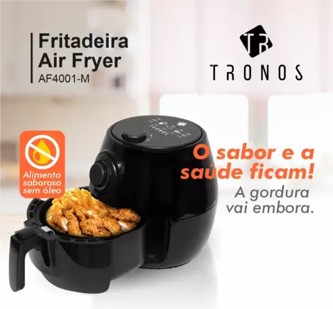 Fritadeira Air Fryer Tronos AF4001 3L (2,6L Cesto) 1400W 220V Preta Box - Imagem 2