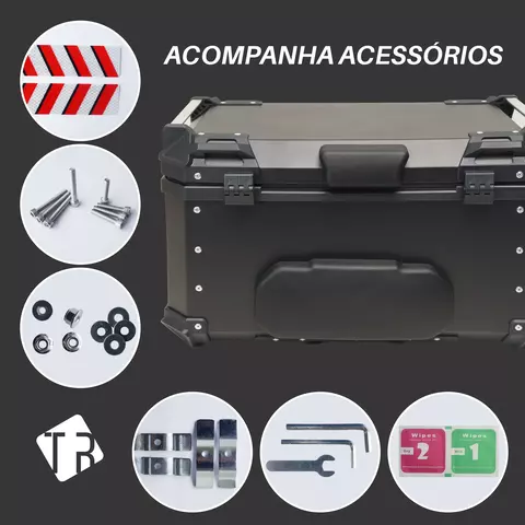 Baú Moto Traseiro 60L-T-X Alumínio Tronos Box - Imagem 7