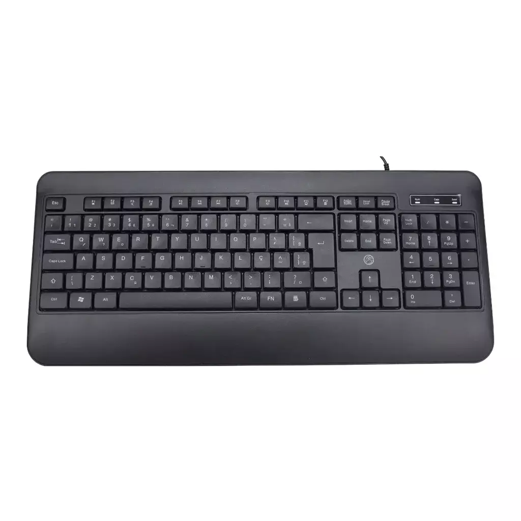 Teclado USB BrazilPC BPC-L8701 Corporativo Tecla Perfil Baixo Preto Box